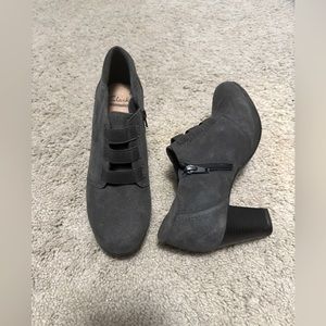Clark’s Grey Heeled Booties